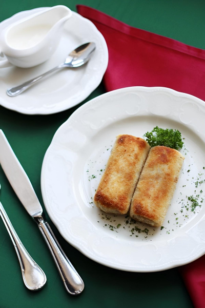 Блинчики с уткой и гречневой кашей
